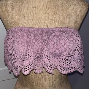 Victoria’s Secret flounce bandeau bra Large